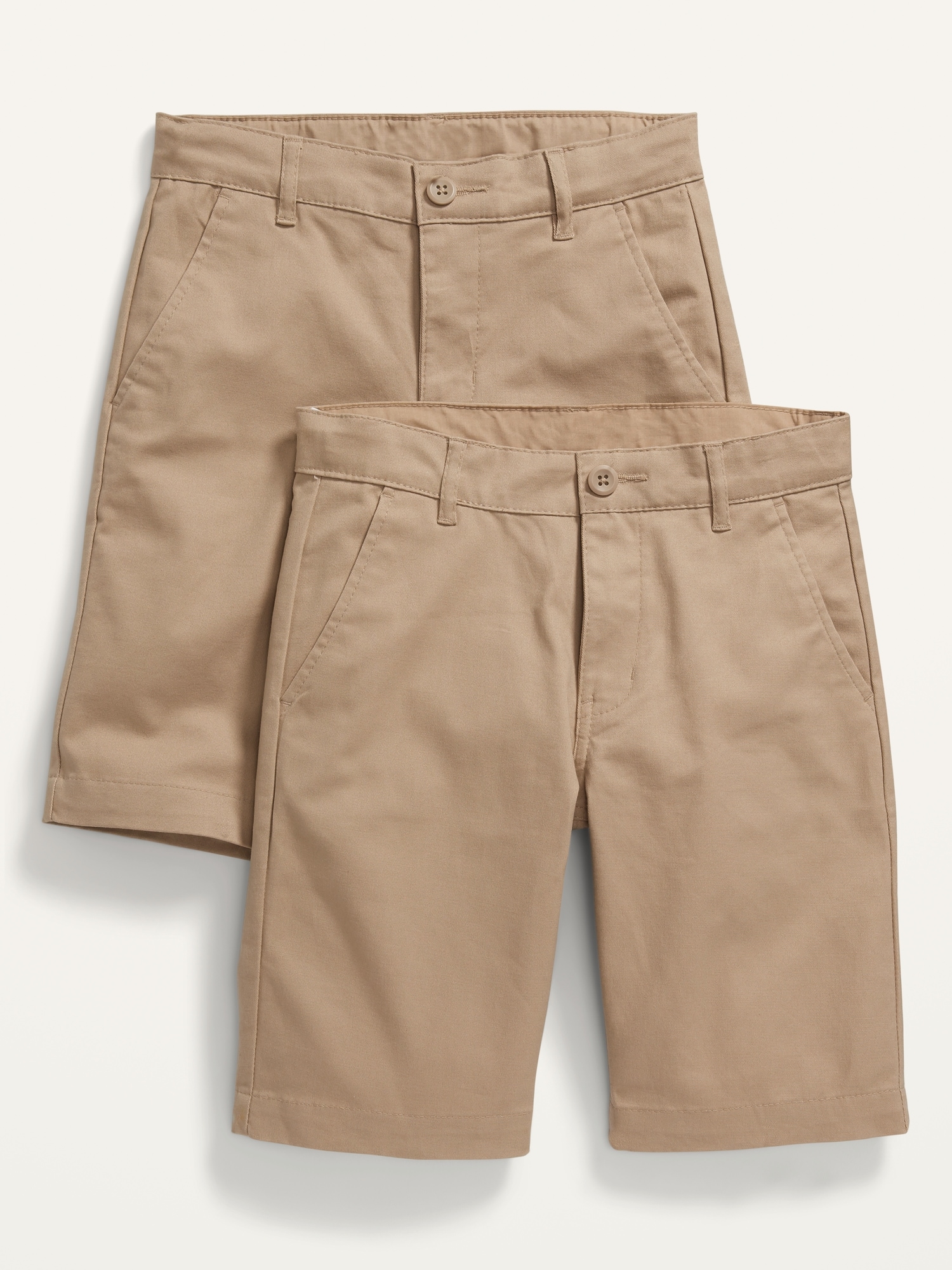 Built-In Flex Straight Uniform Shorts 2-Pack for Boys (At Knee) | Old Navy