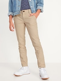 Image number 1 showing, Skinny School Uniform Pants for Girls