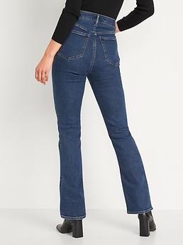 YYDGH Womens High Waisted Jeans Flare Stretch Boyfriend Casual Bootcut  Denim Pants 4XL