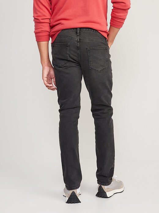 Image number 2 showing, Slim Built-In Flex Ripped Black Jeans for Men