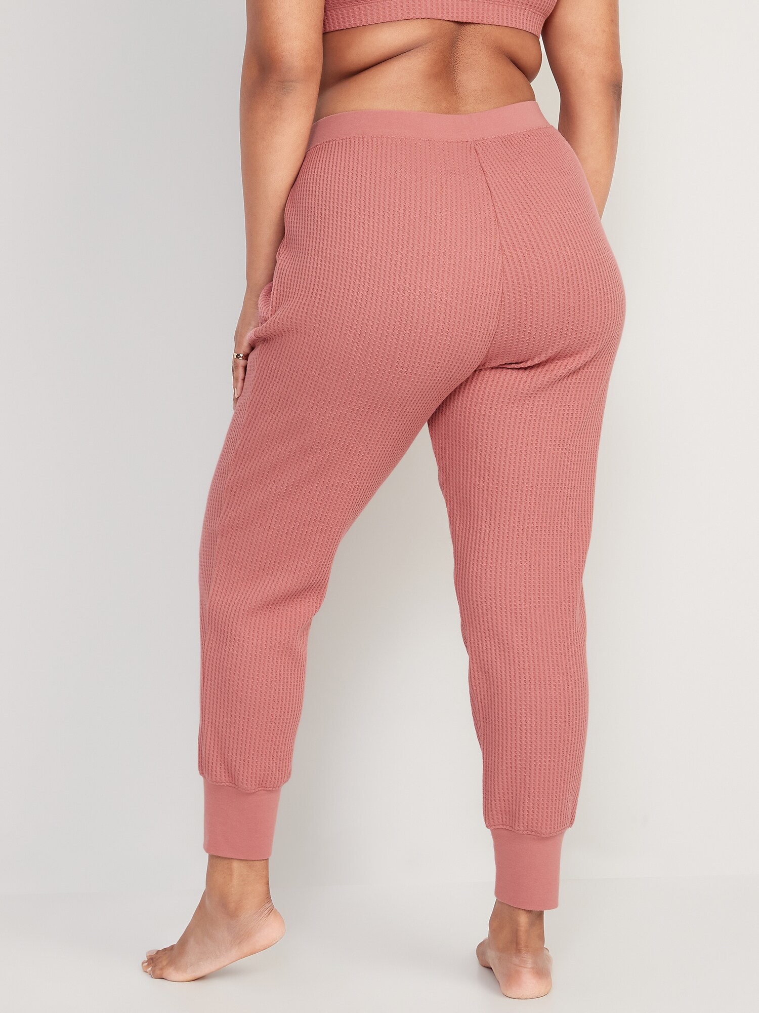 HighWaisted WaffleKnit Pajama Jogger Pants for Women Old Navy