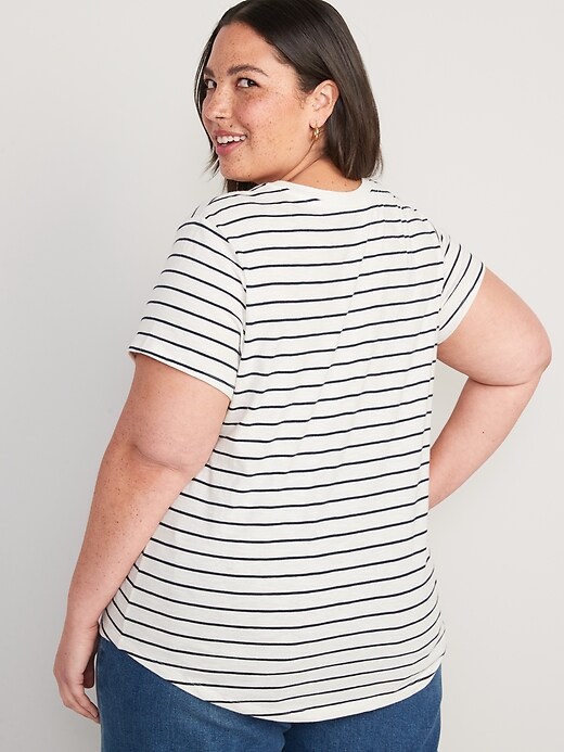 Image number 8 showing, Striped EveryWear Slub-Knit Short-Sleeve T-Shirt for Women