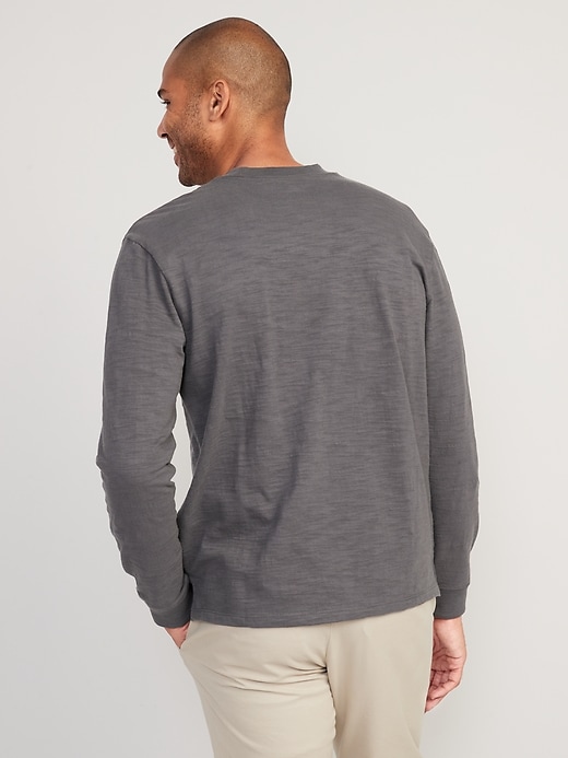 Image number 4 showing, Slub-Knit Long-Sleeve Pocket T-Shirt