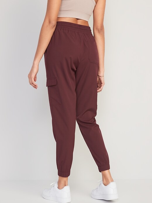 high waisted stretchtech cargo jogger pants for women