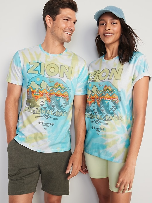 View large product image 2 of 3. Zion National Park Tie-Dye T-Shirt