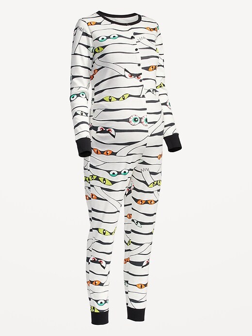 Image number 4 showing, Maternity Matching Printed One-Piece Pajamas