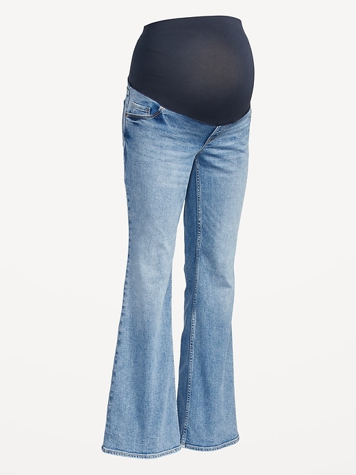 Image number 4 showing, Maternity Full Panel Flare Jeans