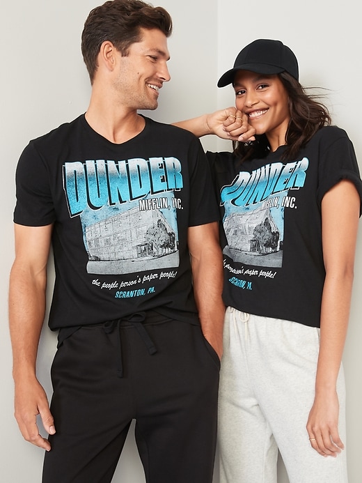 View large product image 2 of 2. The Office™ "Dunder Mifflin, Inc," Gender-Neutral T-Shirt for Adults
