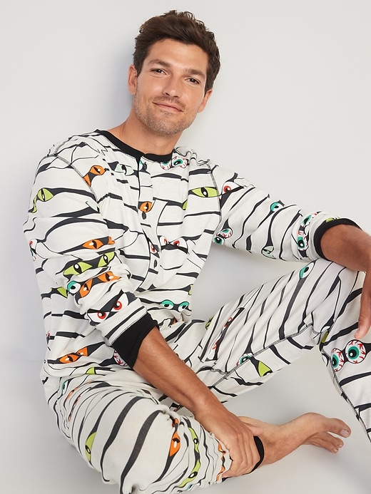 Image number 4 showing, Matching Halloween One-Piece Pajamas for Men