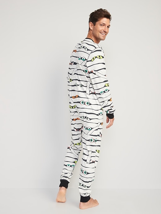 Image number 3 showing, Matching Halloween One-Piece Pajamas for Men