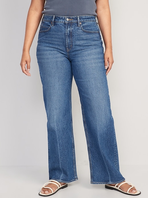 Extra High-Waisted Sky-Hi Wide-Leg Jeans | Old Navy
