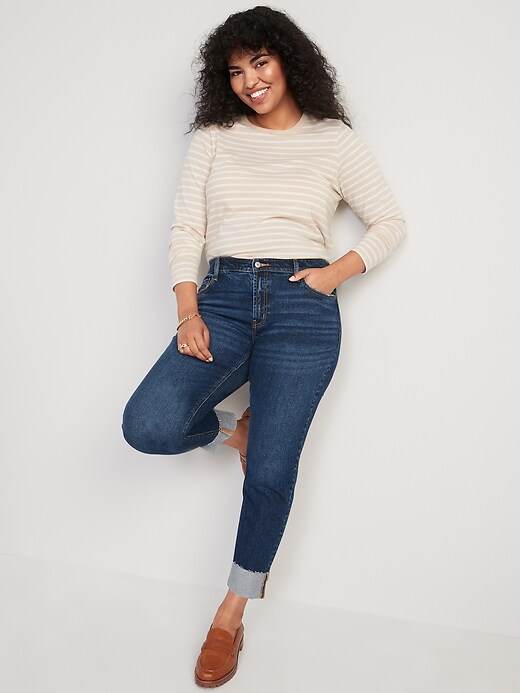 Image number 3 showing, Low-Rise Boyfriend Straight Jeans for Women