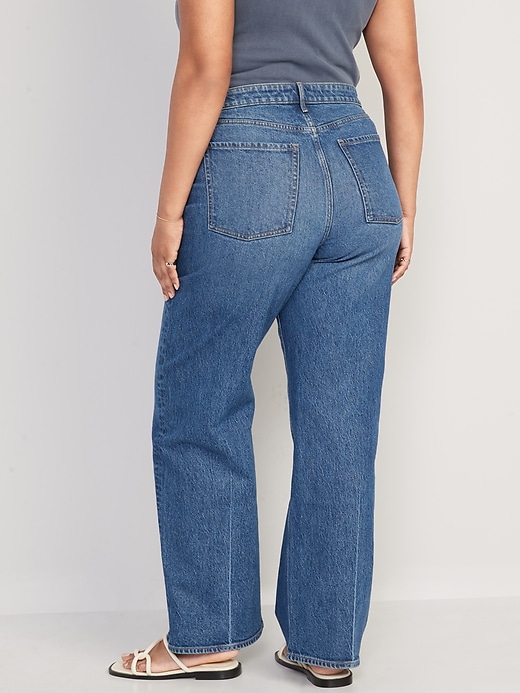 Image number 6 showing, Extra High-Waisted Sky-Hi Wide-Leg Jeans