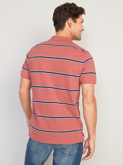 Image number 2 showing, Moisture-Wicking Striped Pique Pro Polo Shirt for Men
