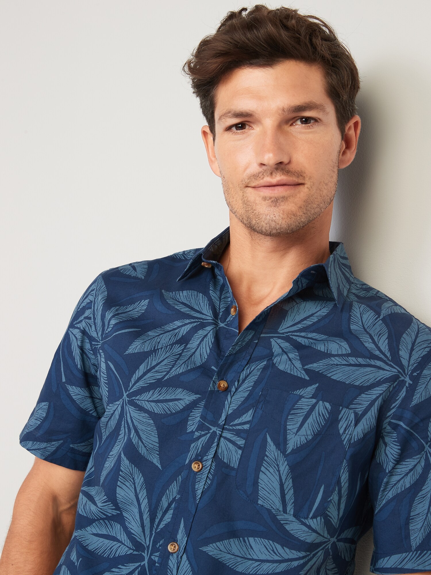 Everyday Printed Built-In Flex Short-Sleeve Shirt | Old Navy