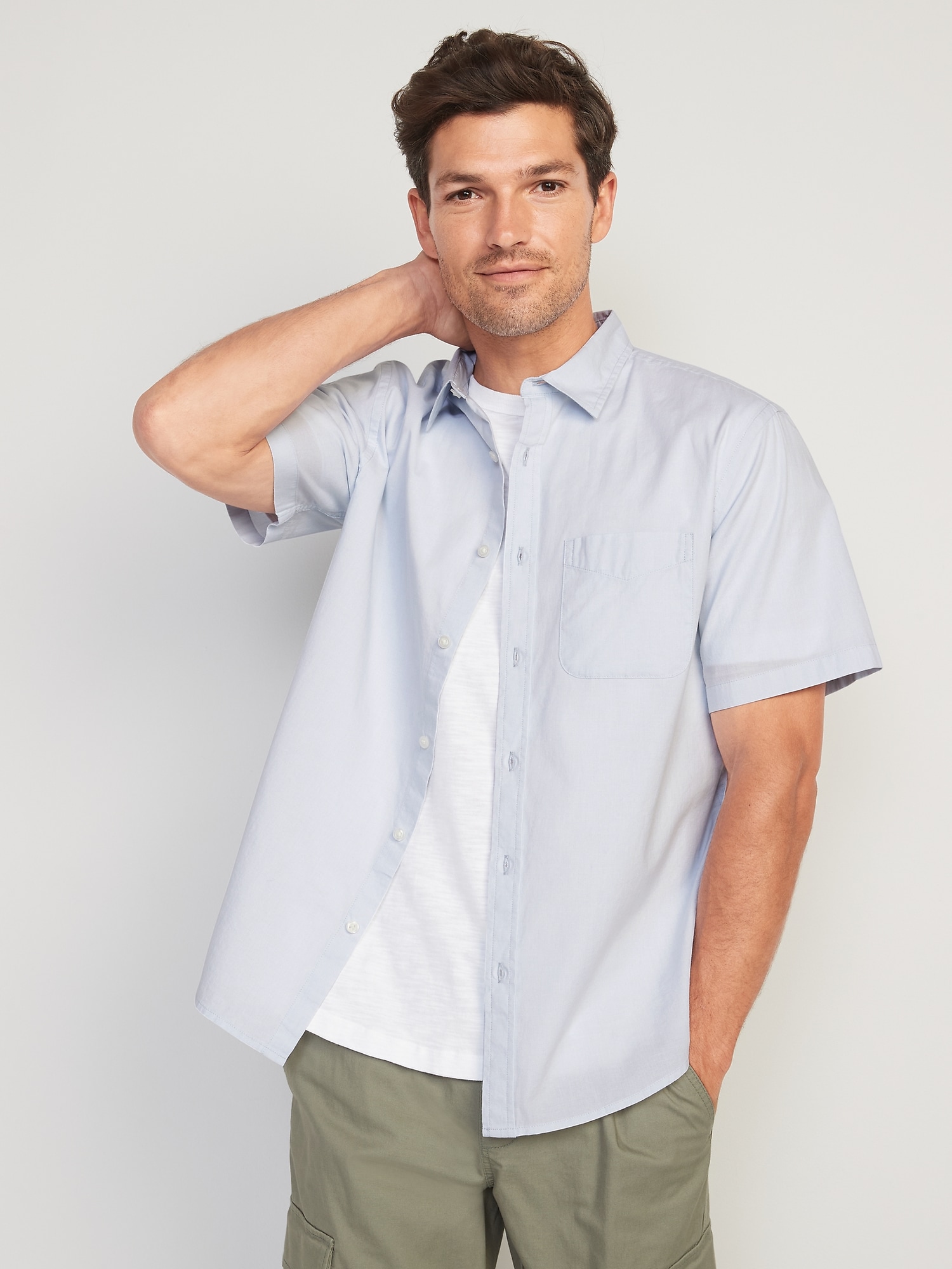 Everyday Built-In Flex Short-Sleeve Shirt for Men | Old Navy