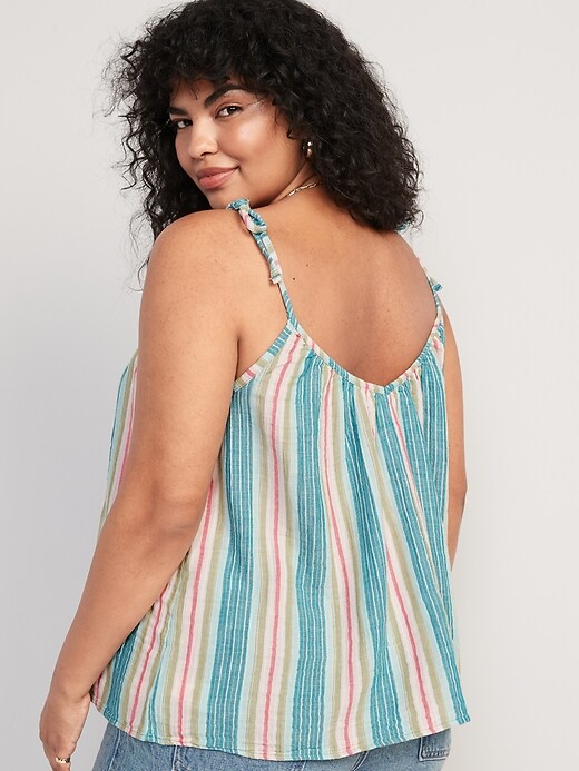 Image number 6 showing, Striped Tie-Strap Cami Top for Women