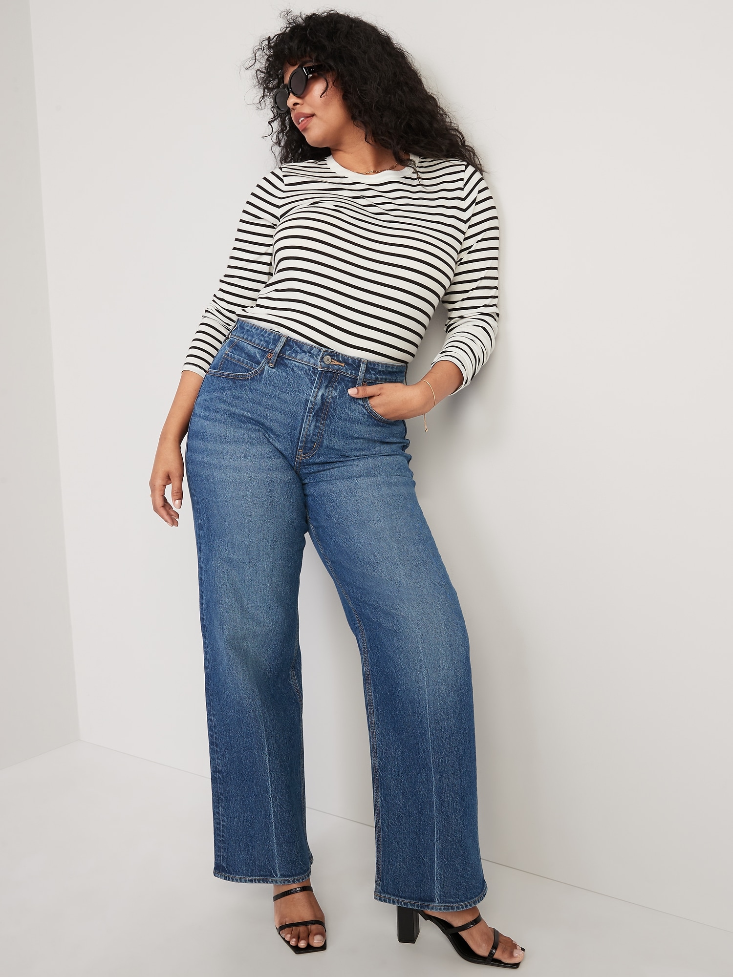 Long-Sleeve EveryWear Striped T-Shirt for Women | Old Navy