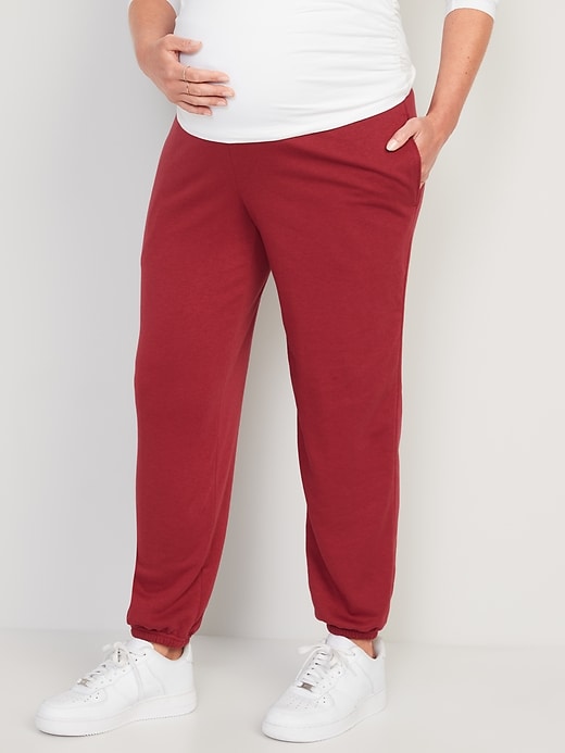 Maternity Rollover-Waist Sweatpants