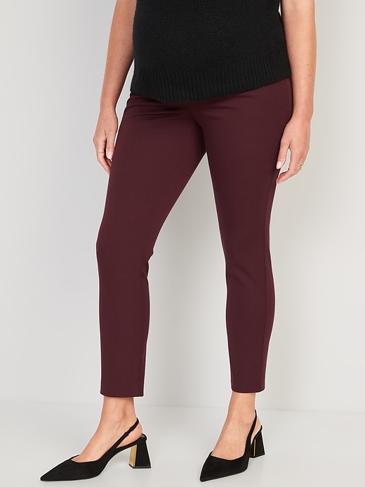 Image number 1 showing, Maternity Full Panel Pixie Ankle Pants