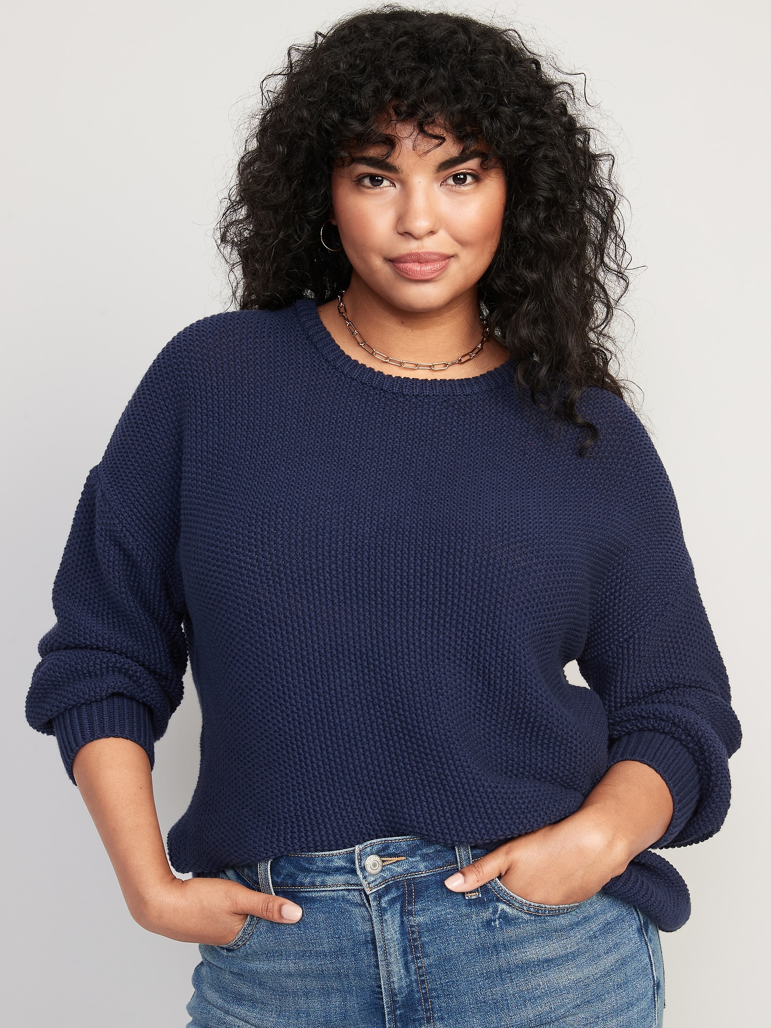 Textured-Knit Tunic Sweater for Women | Old Navy
