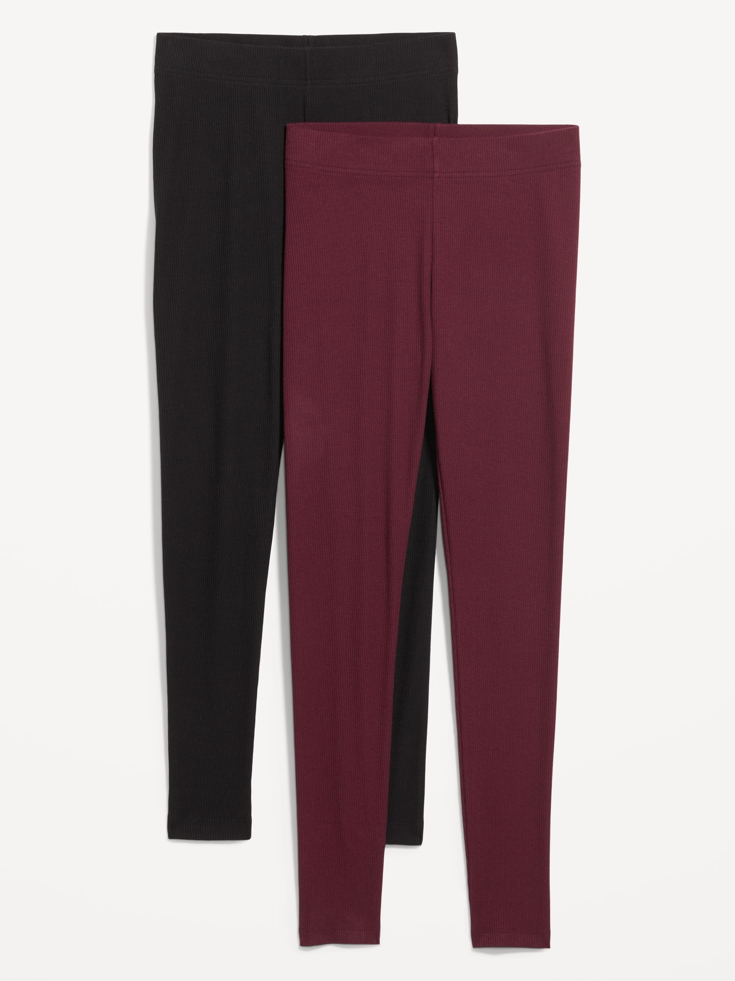 Old Navy High-Waisted Rib-Knit Leggings 2-Pack red - 401465012
