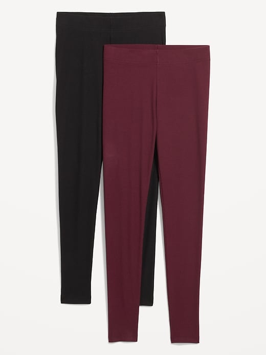 Image number 4 showing, High-Waisted Rib-Knit Leggings 2-Pack