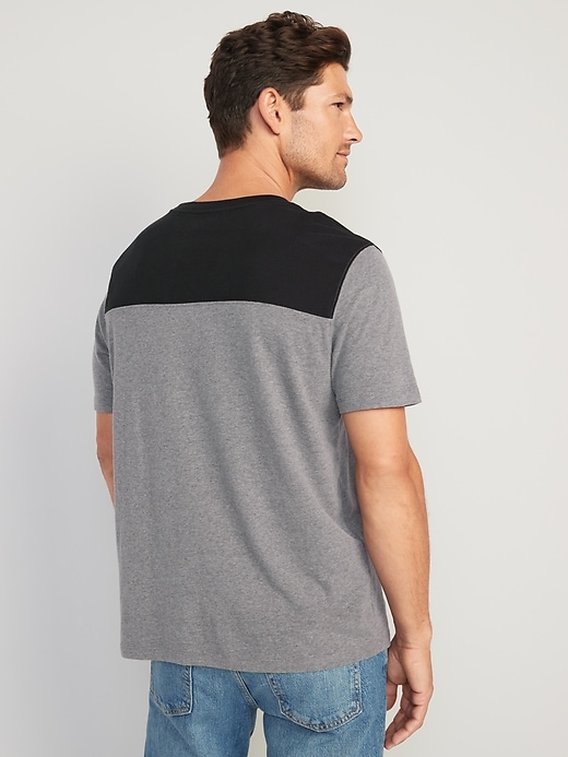 Image number 2 showing, Soft-Washed Color-Block Football T-Shirt