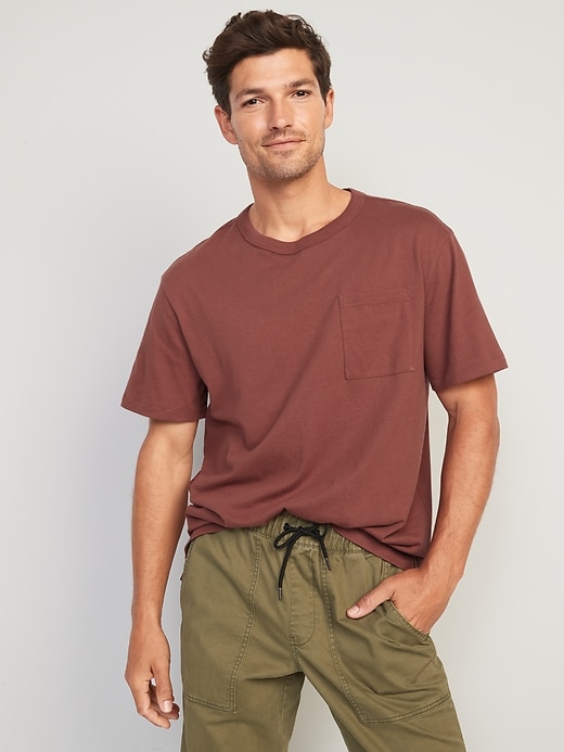 Image number 1 showing, Loose-Fit Chest-Pocket Rotation T-Shirt