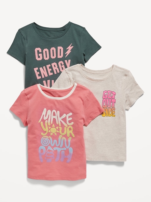 View large product image 1 of 1. Graphic T-Shirt 3-Pack for Girls