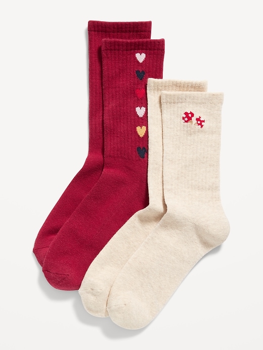 View large product image 1 of 1. Printed Crew Socks 2-Pack for Women