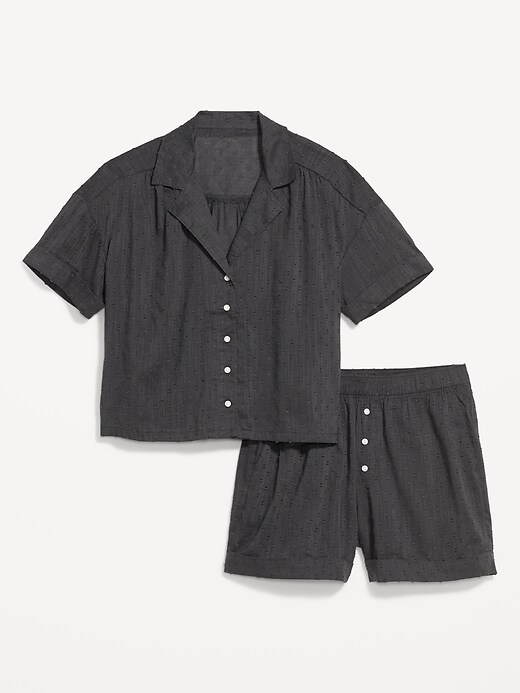 Image number 4 showing, Textured-Clip-Dot Pajama Shorts Set
