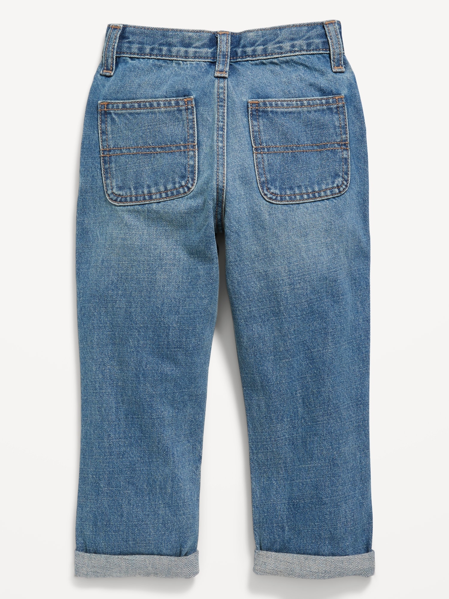 Unisex Loose Rolled-Cuff Non-Stretch Jeans for Toddler | Old Navy