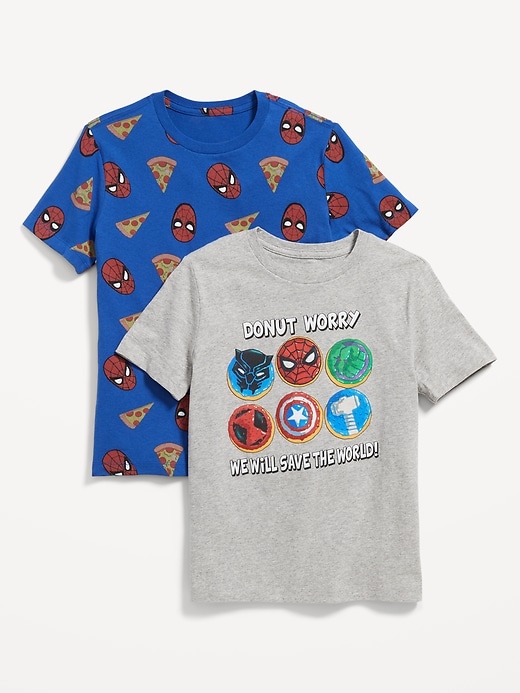 View large product image 1 of 2. Marvel Comics™ Gender-Neutral Graphic T-Shirt 2-Pack for Kids