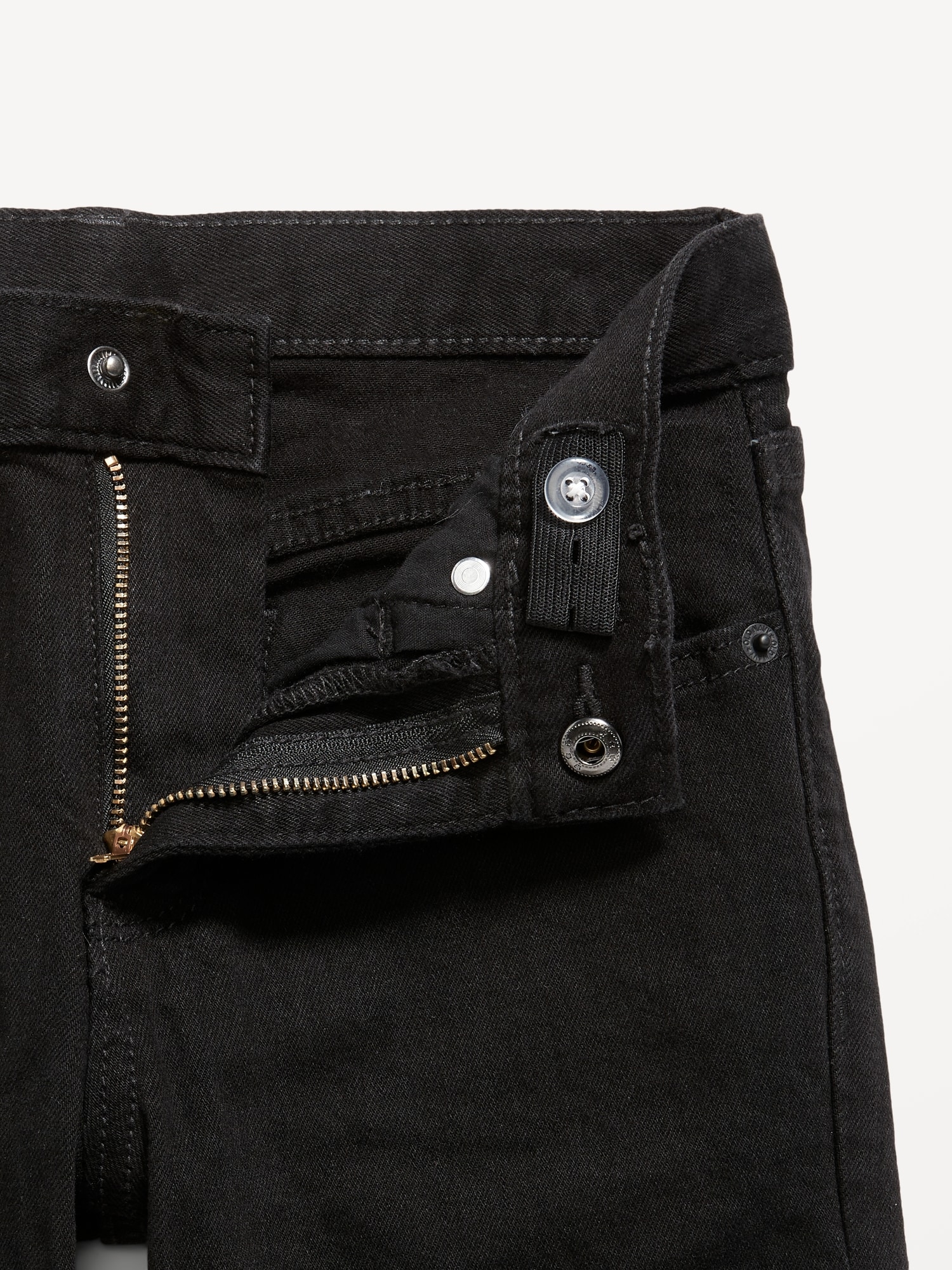 Boys Decorative Stitch Pocket Skinny Jeans - Black Denim