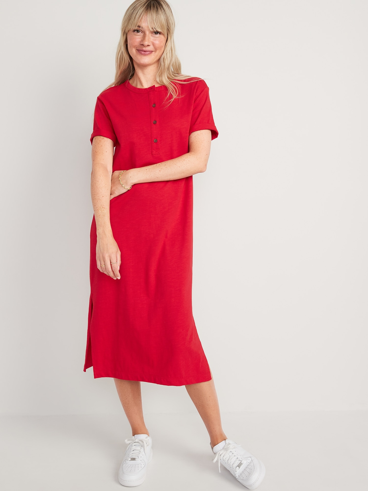 Henley t store shirt dress