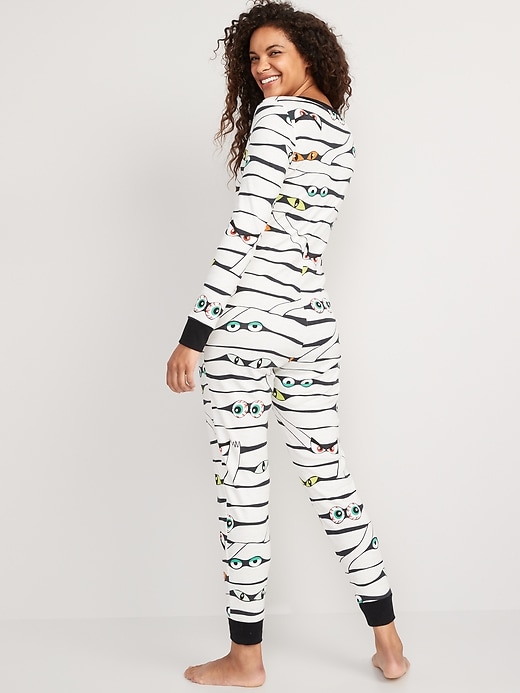 Image number 2 showing, Matching Printed One-Piece Pajamas