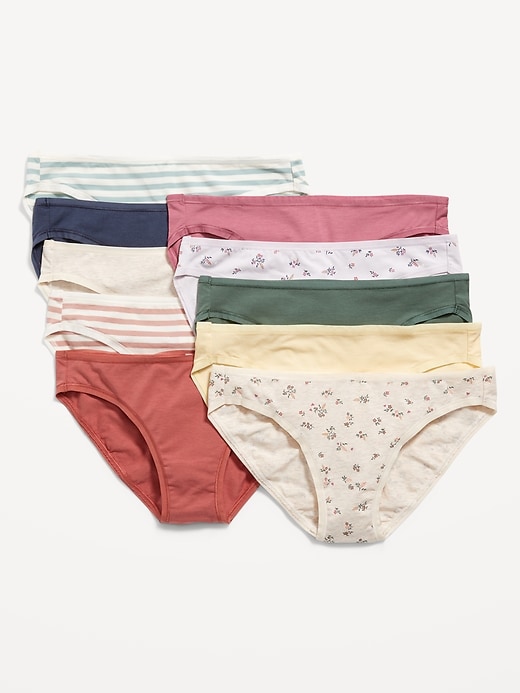 Old Navy Mid-Rise Supima® Cotton-Blend Bikini Underwear 10-Pack for Women. 1