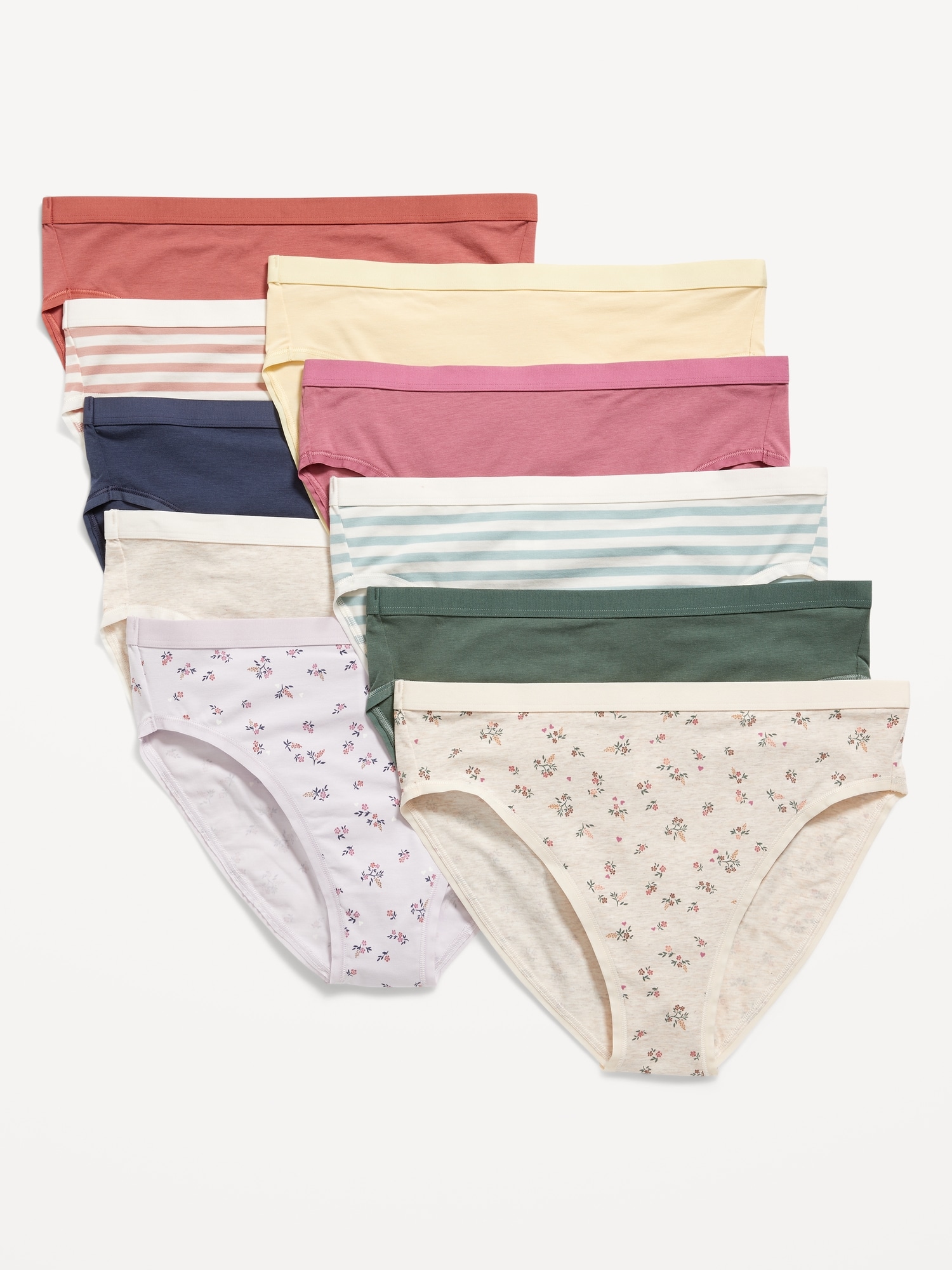 Old Navy High-Waisted Supima® Cotton-Blend Bikini Underwear 10-Pack for Women multi. 1
