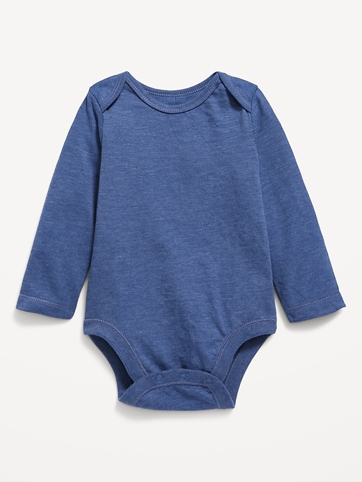 View large product image 1 of 2. Unisex Slub-Knit Long-Sleeve Bodysuit for Baby