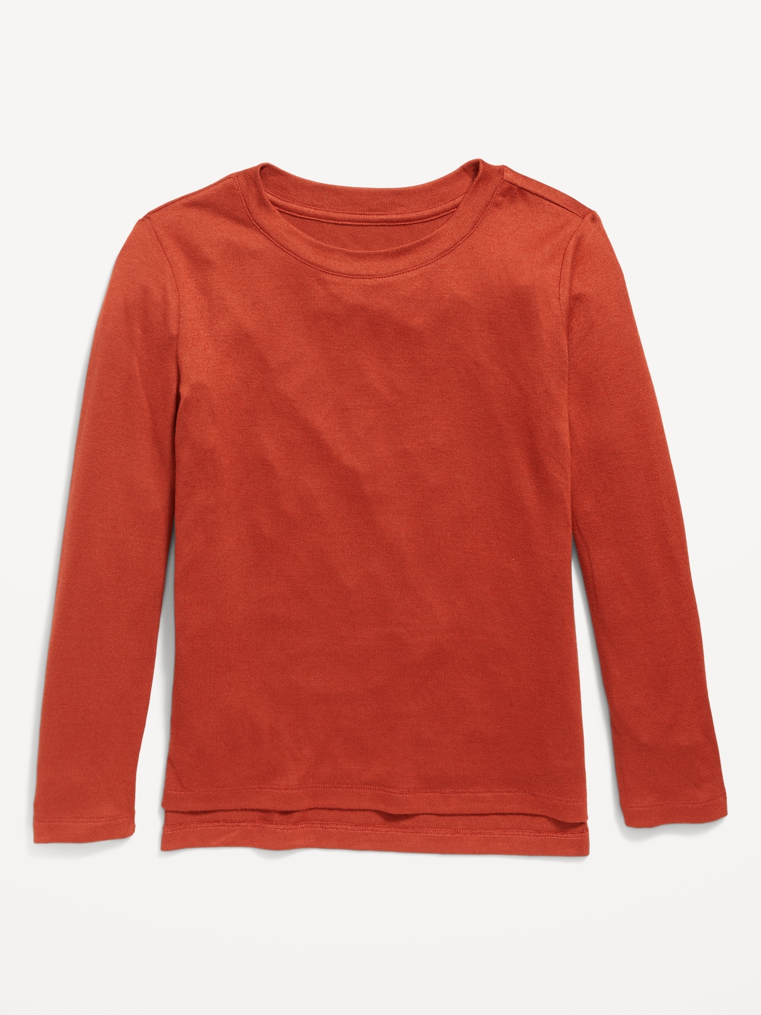 Old Navy Cozy-Knit Crew-Neck Hi-Lo Hem Top for Girls brown. 1