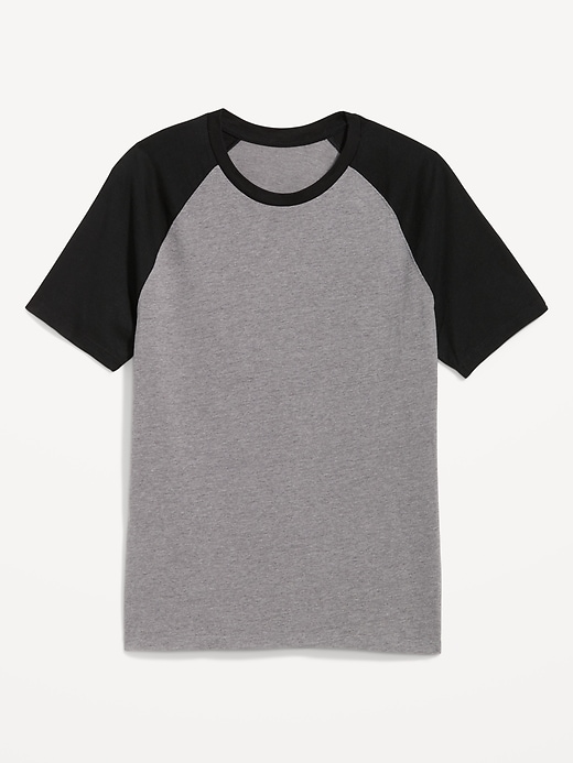 View large product image 2 of 2. Color-Blocked Raglan-Sleeve T-Shirt
