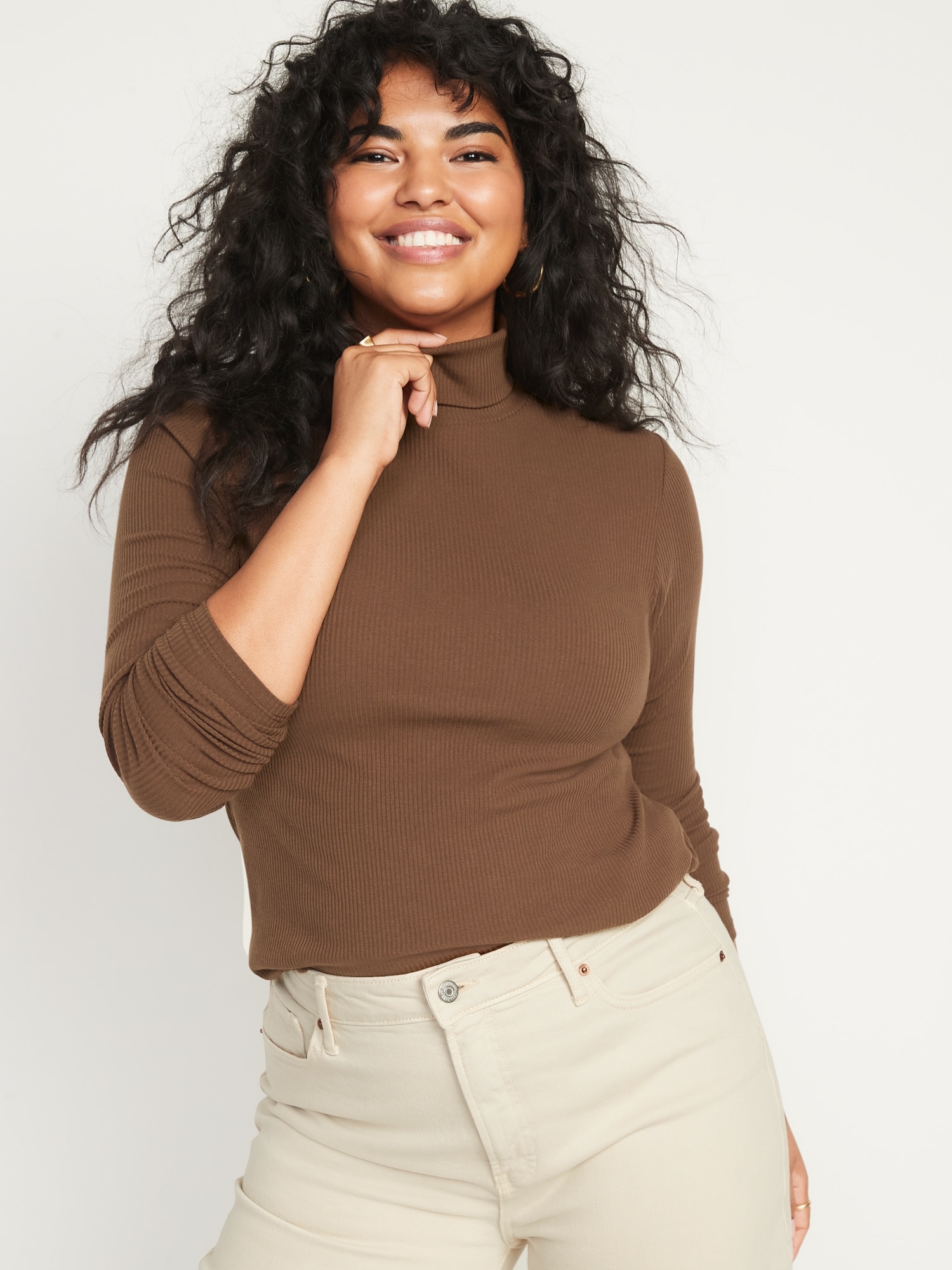 Rib-Knit Turtleneck Top for Women | Old Navy