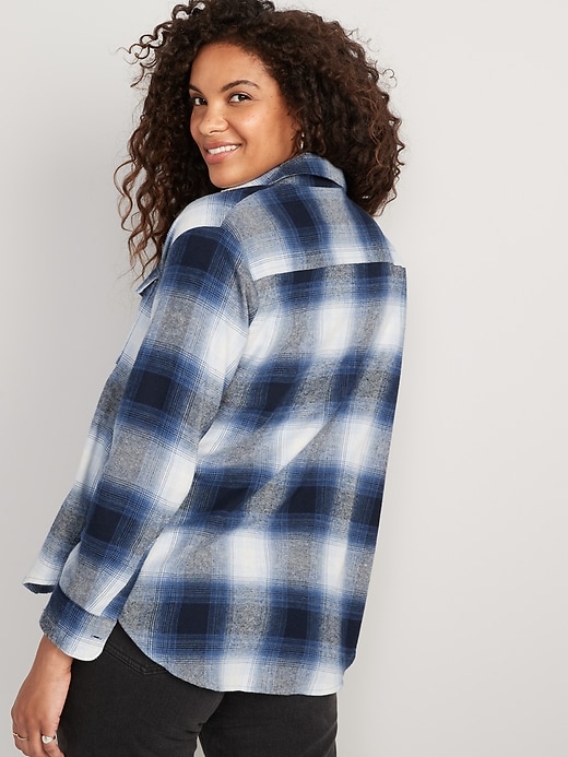 Image number 2 showing, Flannel Boyfriend Tunic Shirt