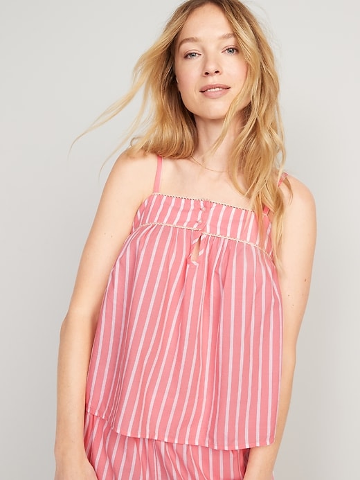 Image number 1 showing, Striped Smocked Pajama Cami Swing Top