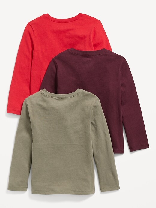 Unisex Long-Sleeve T-Shirt 3-Pack for Toddler