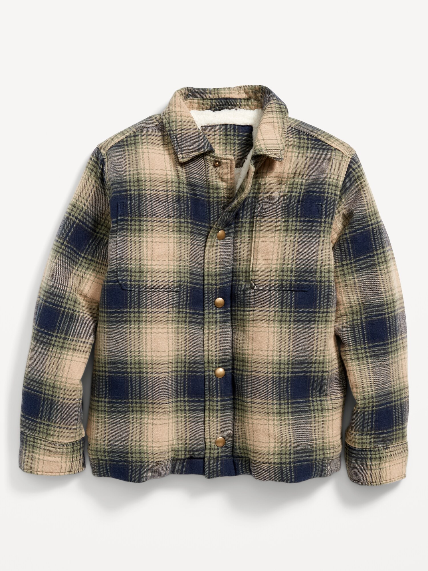 thumbnail image 2 of Black Plaid Sherpa Lined Shacket · Filly Flair 2 of 11