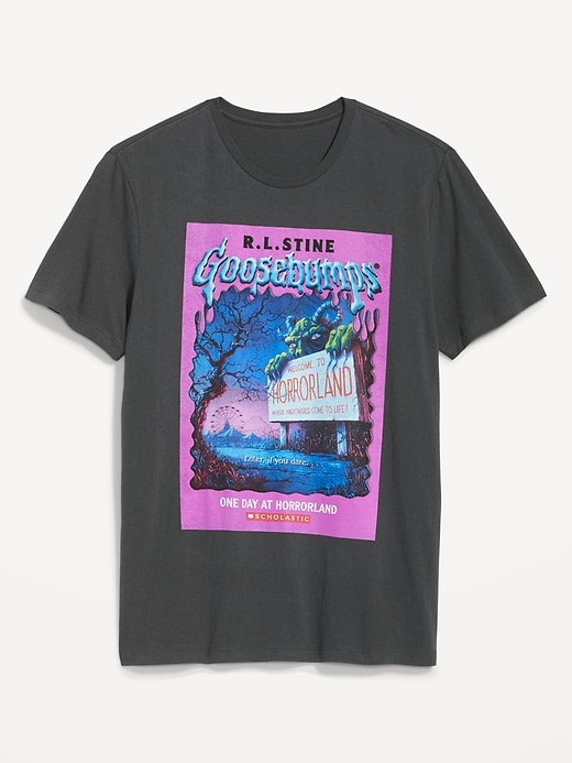 View large product image 1 of 2. Goosebumps® "One Day at Horrorland" Gender-Neutral T-Shirt for Adults