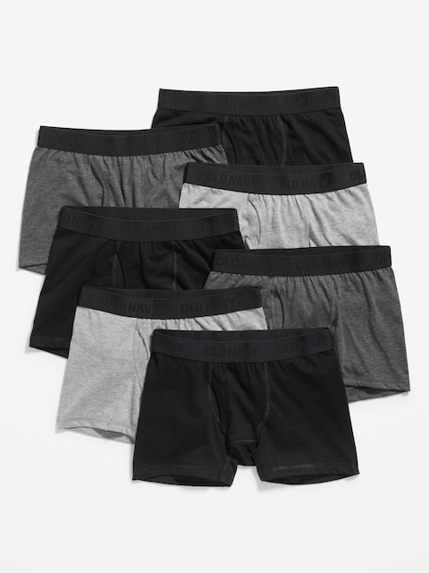 Boxer-Briefs Underwear 7-Pack for Boys - Black Heather