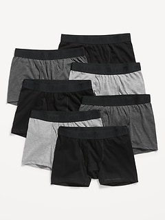Gender-Neutral Solid Crew Socks 7-Pack for Kids